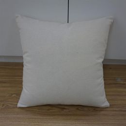 16x16 inches plain 12 oz natural canvas pillow case blanks 100% pure cotton grey fabric plain cushion cover for DIY print2796