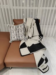 Black Colour Blankets Thick Home Sofa good quailtyl blanket TOP Selling beige orange red Grey navy Big Size 145 175cm Wool