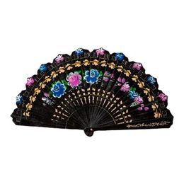 Other Home Decor 8 Inch Spanish Floral Folding Handheld Fan Hollow Out Wooden Dancing Hand T21C297V