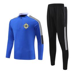 Northern Ireland national football team soccer adult tracksuit Training suit Football jacket kit track Suits Kids Running Sets Log226I