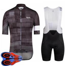 RAPHA Team Mens Short sleeve Cycling Jersey bib Shorts Set Summer MTB Bicycle Uniform Outdoor Sportwear Ropa Ciclismo S21040631298W