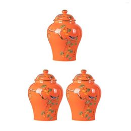 Storage Bottles Flower Vase Porcelain Jar Tea Tin Decorative Jars Floral Arrangement Candy Holder Ceramic Ginger For Home Decor