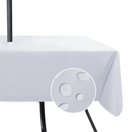 100 tovaglie per esterni in PVC impermeabile con foro ombrello e copertina da tavolo in vinile da 60x84 pollici da 60x84 pollici