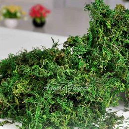 300g bag Keep dry real green moss decorative plants vase artificial turf silk Flower accessories for flowerpot decoration257t