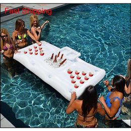 Other Pools SpasHG Pool Party Games Raft Lounger Inflatable Floating Pool Adults Rafts Swimming Beer Pong Table doe qylrTn sports2196y