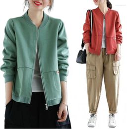 Women's Jackets TANCTANC Loose House-up Cardigan Middle-age Jacket Mom Clothes Casual Baseball Suit Big Size