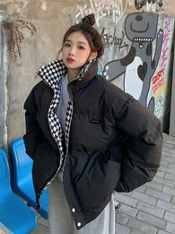 Women's Trench Coats Winter Clothes Women Stand Collar Loose Thicken Cotton Coat Female Clothing Office Lady Parkas Jackets Jacket