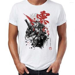 Men's T Shirts Shirt Cloud Strife Final Fantasy Crest Awesome Artwork Drawing Printed Tee