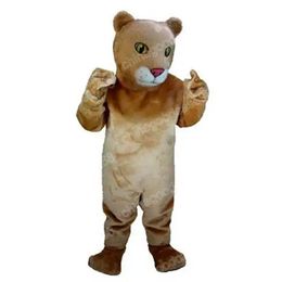 Adult Size Brown Lion Mascot Costumes Halloween Cartoon Character Outfit Suit Xmas Outdoor Party Outfit Unisex Promotional Advertising Clothings