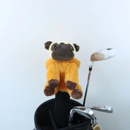 Other Golf Products Cute Dog Hybrid Wood Head Cover Plush Animal Club Utility Woods Headcovers Unisex 231122