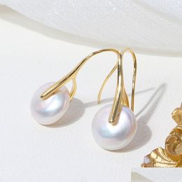 Dangle Chandelier S925 Sterling Sier Pearl Earring Prevent Allergy Earrings For Women Gril Gift Freshwater Natural Pearls Drop Del Dhu2K
