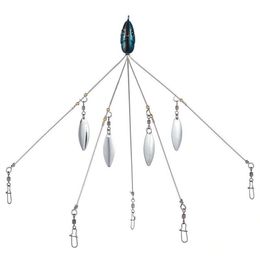 Bassdash 4pcs lot Fishing lure Alabama Rig Head Swimming Bait Umbrella Rig 5 Arms Bass Fishing Group Lure Extend 18g Y200830223D