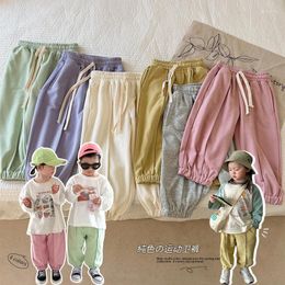 Trousers Spring Autumn Children's Pants Baby Boys Girls Sweatpants Casual Loose Sport Pant Cotton Kids Jogging Solid Color