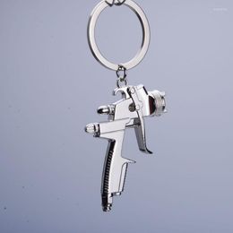 Keychains Metal Water Gun Keychain Car Wash Tools High-pressure Model Key Chain Party Gift Pendant Ring K2011