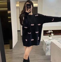 Women Sweaters Designer Tops Pullover Runway Brand Girls Crop Top Shirt High End Elasticity Letter Pattern Outwear Knitwear Blouson Shirts