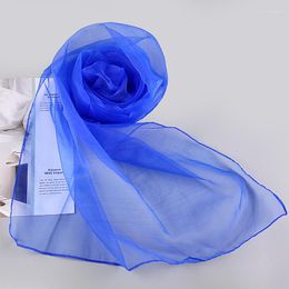 Scarves 45 45CM Transparent Square Scarf Silk Women Beach Vacation Girls Dance Performance Sun-proof Handkerchief