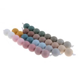 Baby Teethers Toys Colour 100PC Silicone 15mm Round Baby Teether Loose Bead Bpa Free born Chewing Teething Necklace Bracelet Jewellery Making 230422