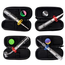 Headshop214 CSYC NC007 Glass Water Bong Smoking Pipe Bag Set 10mm 14mm 19mm Quartz Ceramic Nail Clip Silicon Jar Dabber Tool Dab Rig Bubbler Pipes Bongs