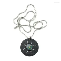 Pendant Necklaces CAMAZ Energy Germanium Balls Ceramic Stone Jewellery Necklace With Stainless Steel Chain For Men And Women