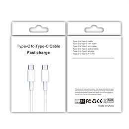 Retail Package 1M 2M C To C Cables Type c to USb-C Cable Wire For Samsung Galaxy S10 S20 S22 S23 Htc lg android phone Quick Charging line