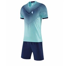 2021 Le Havre AC Running Sportswear Quick Dry Kids Soccer Jersey Adult Short Training Set Men's Football Jersey342P