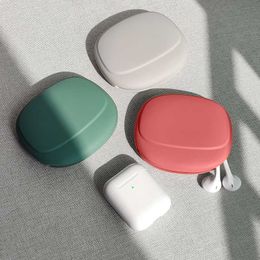 Mini Earphone Silicone Storage Bags Simply Portable Organiser Soft Round Pouch For Data USB Cable Jewellery Coin Ear Pendants Hand Strap Small Items Stuff Wallet Cases