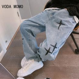 Men's Jeans Wide Leg Cargo Pants Streetwear Baggy men Jeans Spring Autumn Men Korean Fashion Loose Straight Male Brand Clothing Black 231121