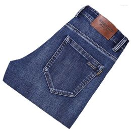 Men's Jeans Autumn High-end Business Plus Size Elastic Loose And Versatile Straight Casual Long Pants For Men