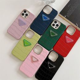 Colorful Cell Phone Cases For iPhone 14 14Plus 14Pro 14ProMax 13 12 11 Pro Max Designer Casual Triangle Letters iPhone Cover Phonecase