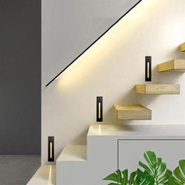 Recessed Led Stair Light PIR Motion Sensor Step Lamp Corner Wall Outdoor Indoor Stairway Hallway Staircase3410