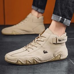 Dress Shoes Leather Casual for Men Sneakers Luxury In Male Fashion Loafers Lace Up Ankle Boots Comfortable Man Shoe 231121