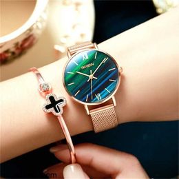 Rosdn Import Watches Lawston Qixi Valentines Day Gift Watch Womens Brand Temperament Womens Watch Top Ten Waterproof Small Green Watch Square Womens Watch 3692 HBFZ