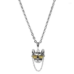 Pendant Necklaces European And American Hip Hop Dog Master Necklace Men's Hiphop Street Rap Fighting Jewelry