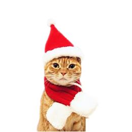 Dog Apparel Pets Decorat Clothes Appare Merry Christmas Gift Pet Dress Winter Warm Clothe Cat Clothing Funny Santa Drop Delivery Home Dhuo2