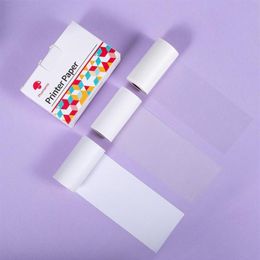 3 Rolls Mixed Transparent Semi-transparent Regular Sticker Thermal Paper For Phomemo M02 Series Printer3466
