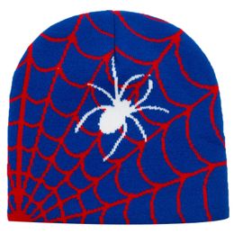 Designer Casual Pullove Skull Caps retro Spider Web Hop Hat Knitted Street Beanie Hat Hip Trend Personality Hat 3HHPOYY17