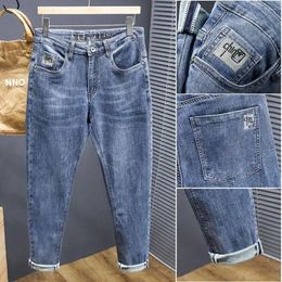 Men's Jeans 2023 Fashion Brand For Korean Breathable Straight Leg Versatile Stretch Summer Casual Cargo Pants