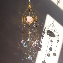 Garden Decorations Crystal Windchimes Sun Catcher Star Moon Pendant Hexagon Diamond Rainbow r Lighting Prisms Ornament Home Decor 230422