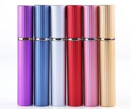 8ML Portable Mini Travel Aluminum Perfume Bottle Refillable Cosmetic Container Empty Atomizer Bottles For Spray Scent Pump