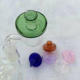 UFO Glass Carb Caps Dome 35mm Diameter Smoking Accessories Colourful Tops Hat Style Fit Quartz Banger Enails Glass Water Smoking Bong BJ
