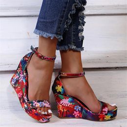 Dress Shoes Sexy Girl Summer Design Party Women High Heels Buckle Ankle Strap Sandals Flower Open Toe
