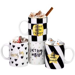 Gift Woman Idee di 4 tazze carine tazze da caffè romantico Regali di matrimonio, 12 once