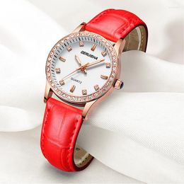 Armbanduhren GERUISHA Damenuhren Luxus Top Marke Weibliche Uhr Mode Dame Ultradünne Analoge Armbanduhr Wasserdichte Quarzuhr Für