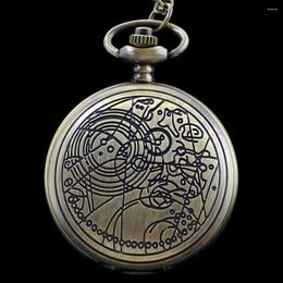 Pocket Watches Vintage Line White Digital Quartz Watch High Quality Chain Steel Men's And Women's Clock Necklace Pendant Gift