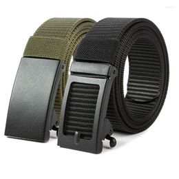 Waist Support Tatical Men Belt Military Automatic Buckle Nylon Work High Quality Outdoor Durable Casual Knitting 125cm