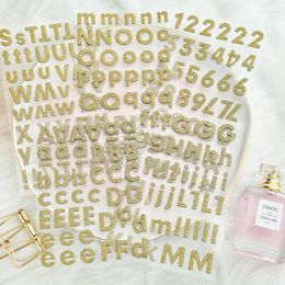 Gift Wrap Gold Letters And Numbers 3D Die Cut Self-adhesive Stickers For Scrapbooking Happy Planner/Card Making/Journaling Project