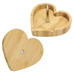 Ashtrays wood materials heart shape smoking accessories ashtray unique style containers280J