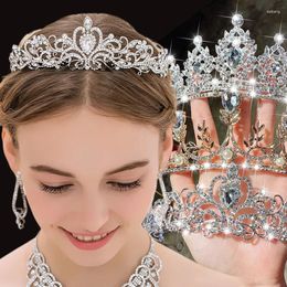 Hair Clips Elegance Pearl Bridal Wedding Tiaras And Crowns Accessories Jewelry Rhinestone Tiara Bride Headpiece