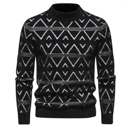 Men's Sweaters Fashion Autumn Winter Sweater High Quality Round Neck Pullover Leisure Warm Knitted Bottom Shirt Men