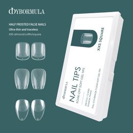 False Nails 600pcs XXS Extra Short Square Soft Gel Nail Tips False Full Cover Acrylic Gelly Tips Extension System Fit for Small Petite Nails 231121